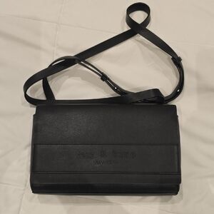 rag & bone Black Leather Shoulder Messenger Bag